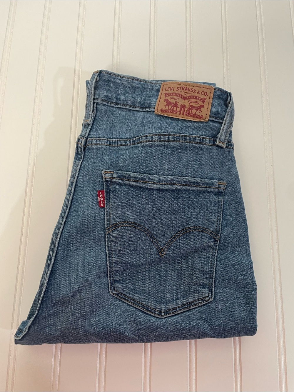 Levi Strauss 721 High Rise Skinny Size 28 Blue Jeans Denim 5 Pocket